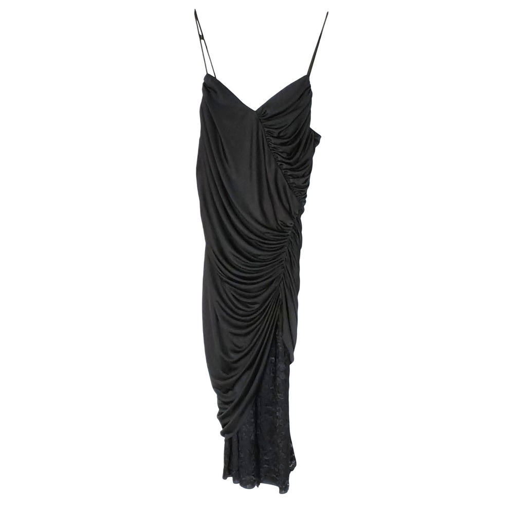 Susan Roselli for Vijack Wiggle Dress Women 5/6‎ Black Excellent Ruched Lace
